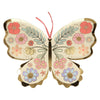Meri Meri Butterfly Plates, Pack of 8 Disposable Paper Plates, Fun Shaped with Floral and Gold Foil Details - Great for Butterfly Birthday