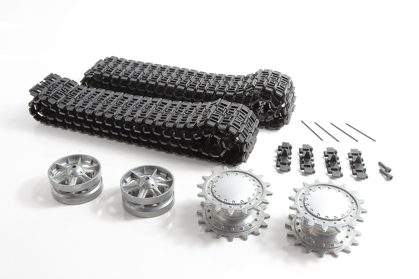 Mato Metal Upgraded Tracks Sprockets Idler Wheels with Bearing for Heng Long 3878-1 1/16 Scale Russian KV-1 RC Tank
