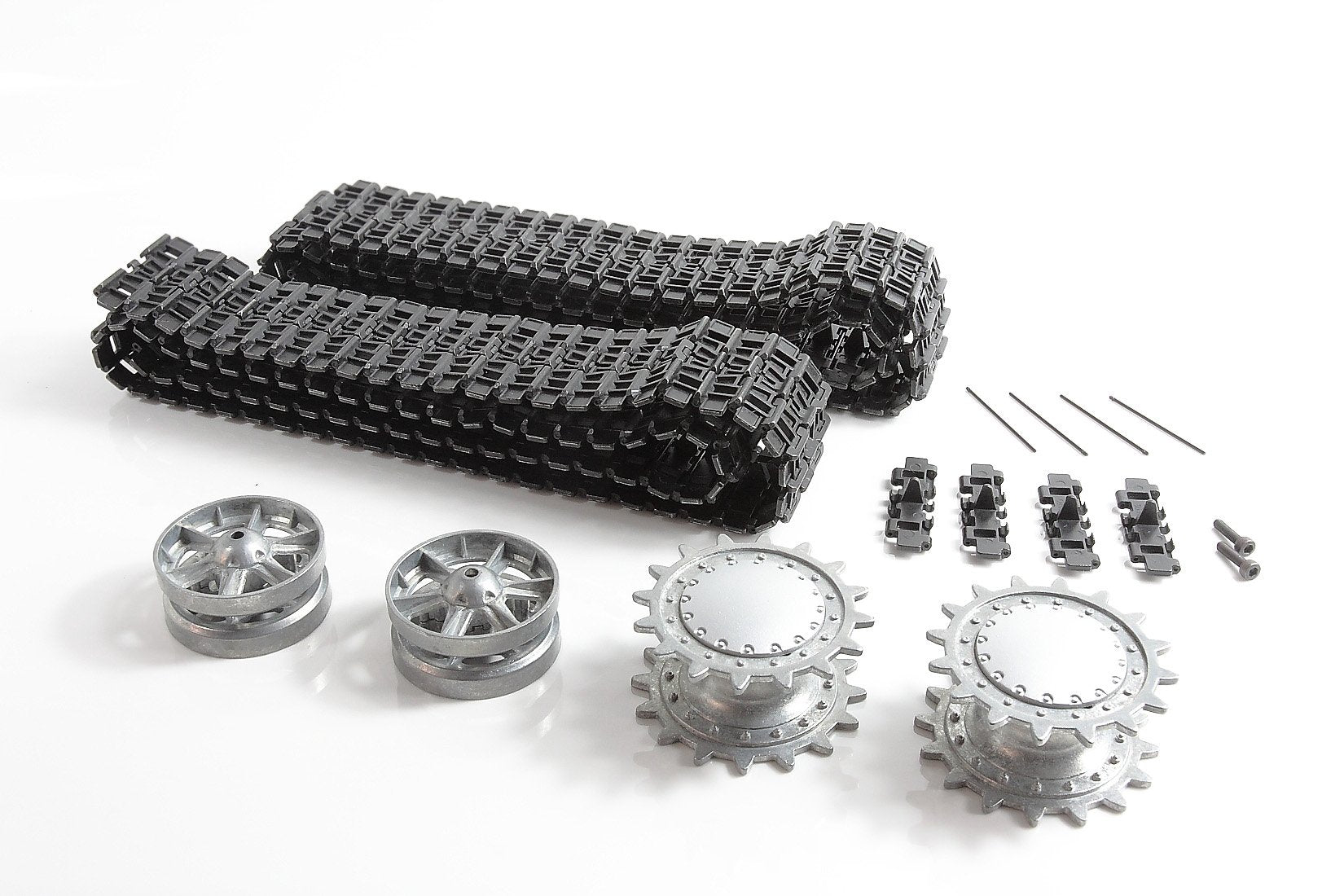 Mato Metal Upgraded Tracks Sprockets Idler Wheels with Bearing for Heng Long 3878-1 1/16 Scale Russian KV-1 RC Tank