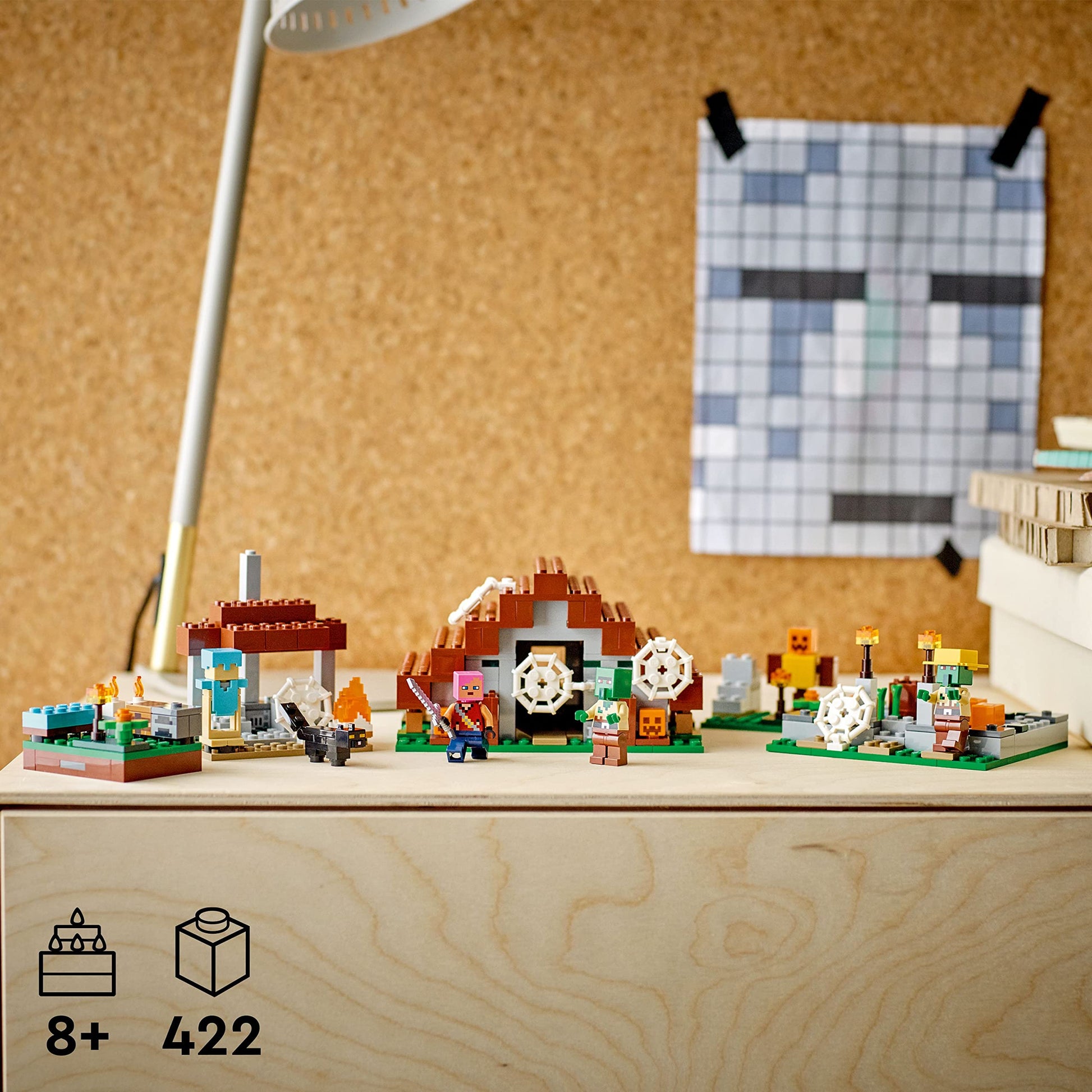 LEGO Minecraft The Abandoned Village Building Kit 21190, Minecraft Zombie Toy Set, Gift Idea for Kids Girls Boys Age 8+ Featuring Game Figures