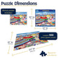 White Mountain 500 Piece Jigsaw Puzzle Summer Lighthouse, Beach Umbrella