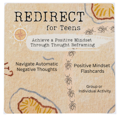 Redirect Flashcards - Challenge Negative Thinking | Transform Automatic Negative Thoughts (Ants) to Positive Affirmations | Used for Personal Growth