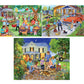Bits and Pieces - Value Set of Three Jigsaw Puzzles for Adults - Artistic Puzzle Collection by Sandy Rusinko - Colorful Challenging Jigsaws