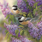 Cobble Hill 1000 Piece Puzzle - Chickadees and Lilacs - Sample Poster Included
