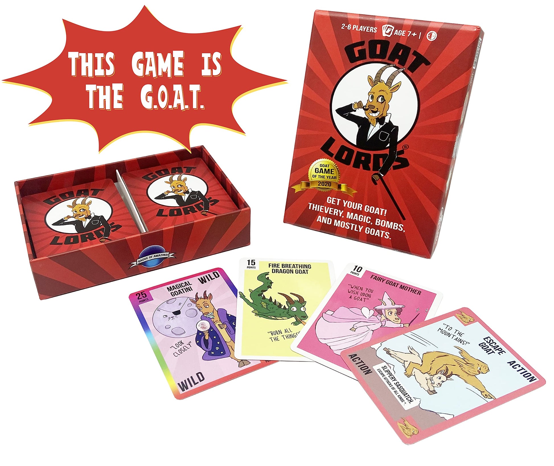 Goat Lords - Most Addicting Card Games for Families, Teens, Kids (Boy and Girl) Ages 7 and Up - Family Board Games, Fun Game, Card Game for Adults or