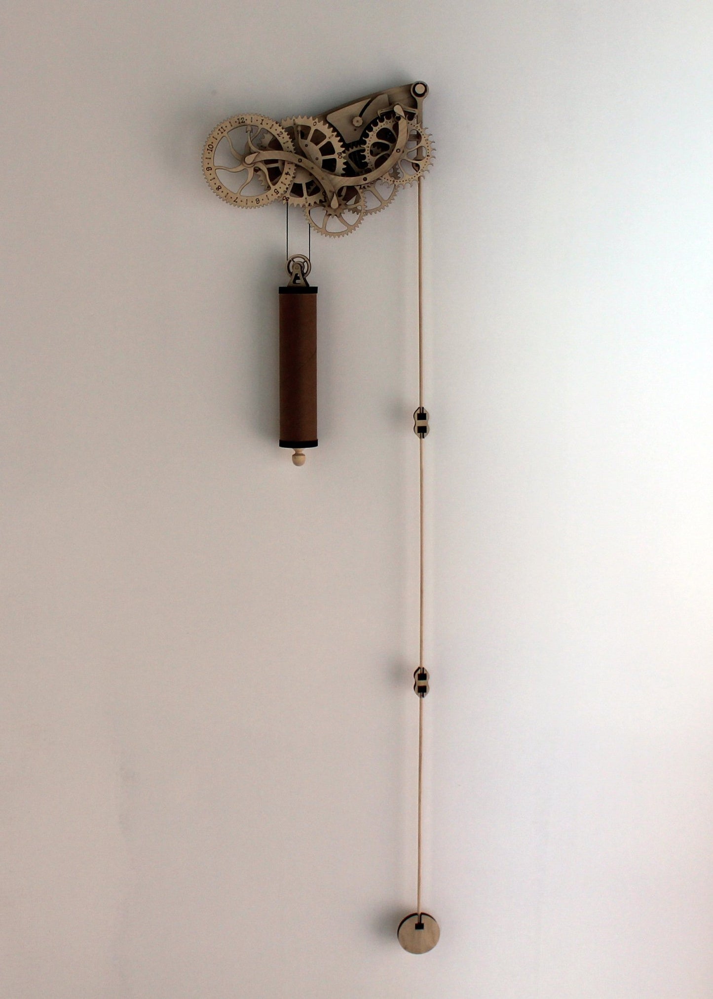 Abong Laser-Cut Mechanical Wooden Pendulum Clock - 3D Clock Puzzle Model Kit - DIY Wooden Clock Kit
