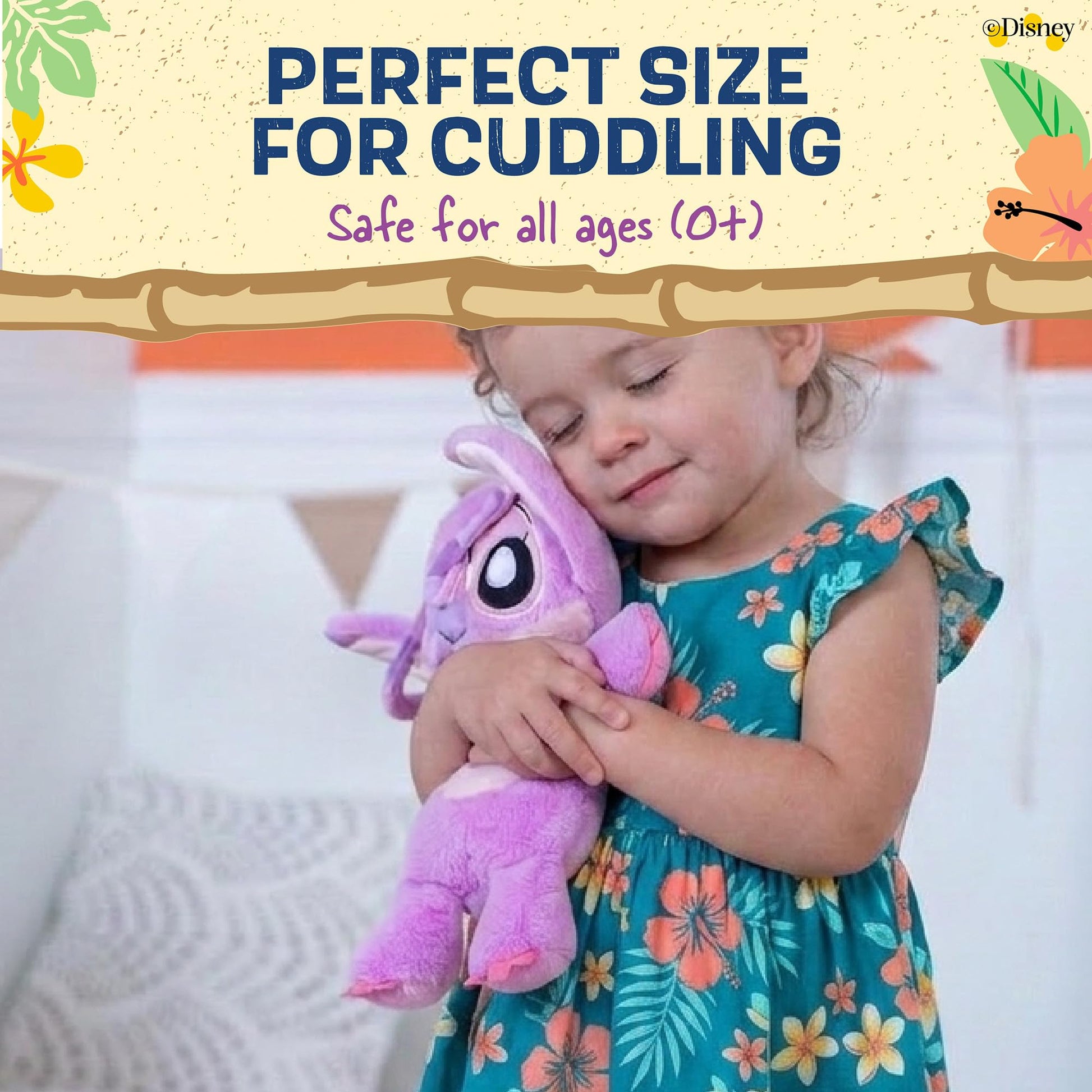Kids Preferred Disney Angel Cuddle Pal - 14 Inch Ultra Soft Material Plush, Floppy Huggable Angel from Lilo & Stitch, Embroidered Details, for Ages 0+