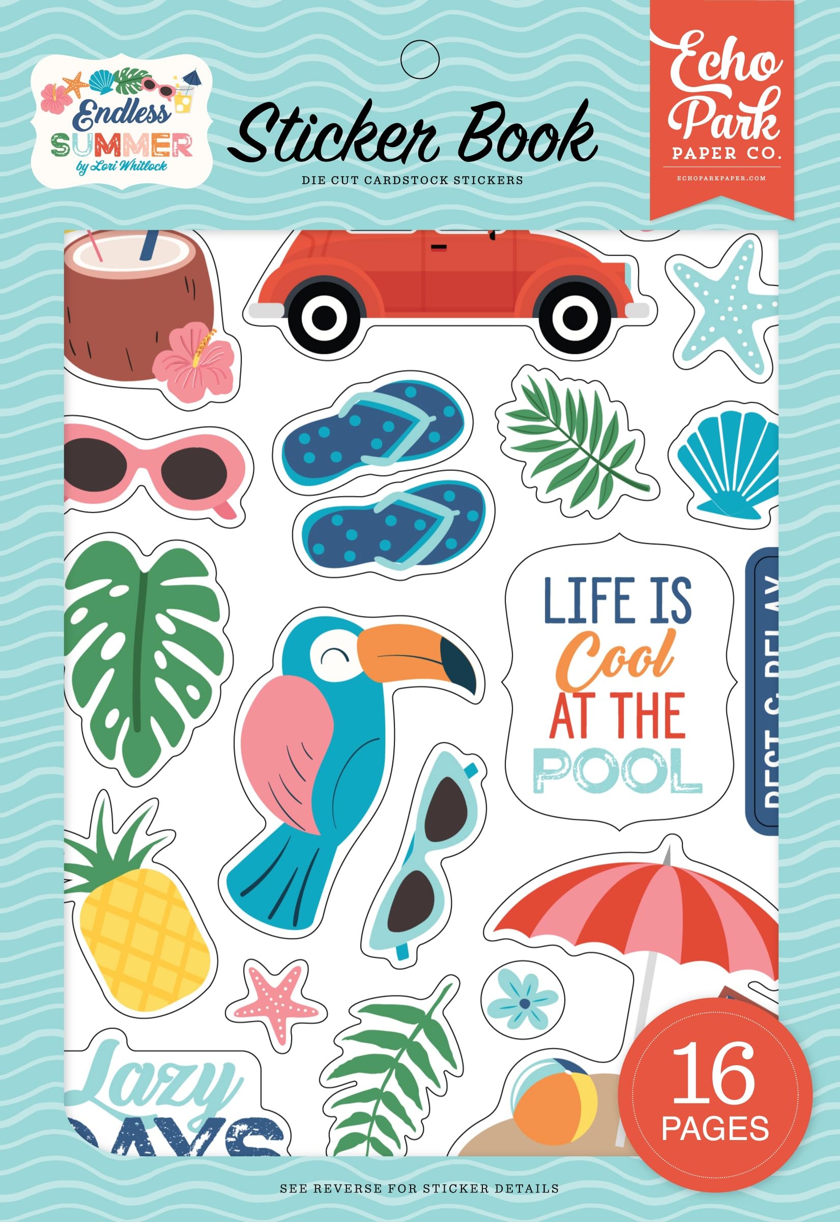 ECHO PARK PAPER COMPANY Echo Park Sticker Book-Endless Summer, Multicolor