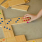 Triumph 28-Piece Wood Lawn Outdoor Large-Format Domino Set Includes Storage Carry Bag