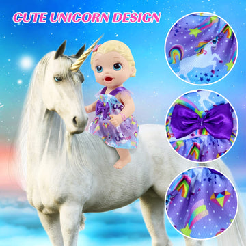 ARTST Alive Baby Clothes, 7 Sets Baby Doll Clothes Accessories Dress Swimsuit Outfit for 10-12 Inch Dolls Girls Birthday Xmas