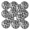 Plucktivize Inflatable Monster Truck Checkered Beach Balls 12 Inches- Black and White Flag Design Bulk Toys for Kids Pool Games, Summer Jam Party