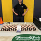 WE Games Best Value Tournament Chess Set - Includes 34 Chessmen, Roll Up Green Vinyl Chess Board, Storage Bag for Pieces, Instructions and Equalizer