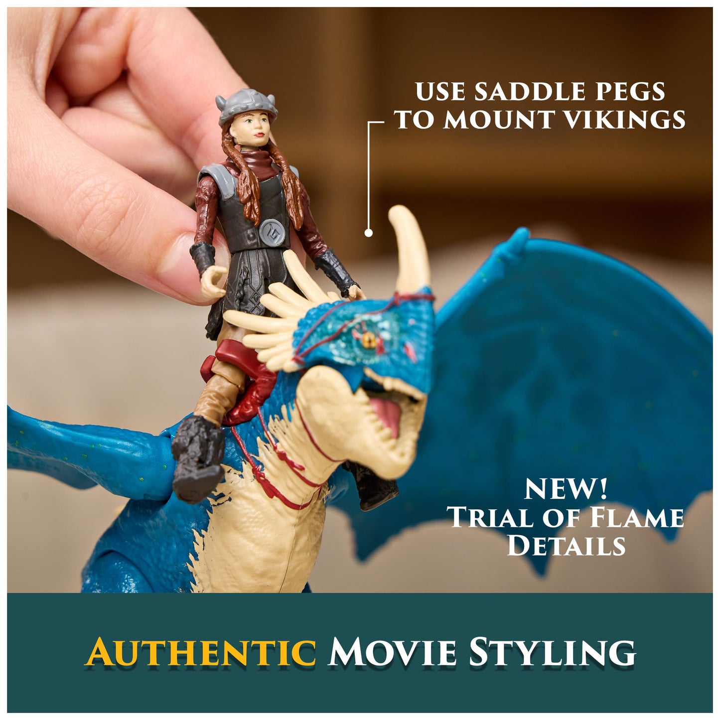 DreamWorks Dragons Deadly Nadder & Astrid Action Figures Viking Rider Duo