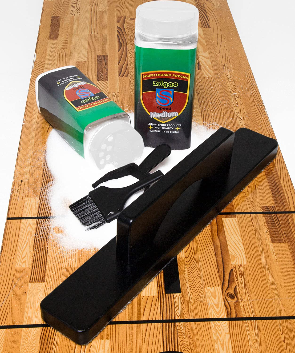 YDDS Shuffleboard Sand with Shuffleboard Brush Set for Shuffleboard Table