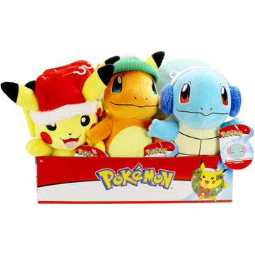 Pokemon Charmander Holiday Seasonal Plush, 8-Inch Plush Toy, Includes Hat Accessory - Super Soft, Authentic Details- Perfect for Playing, Displaying