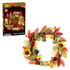 Brickcraft Harvest Wreath Brick Building Kit, 382 Pieces | DIY Autumn & Halloween Home Décor | 2-in-1 Fall Wreath & Garland Craft | Festive
