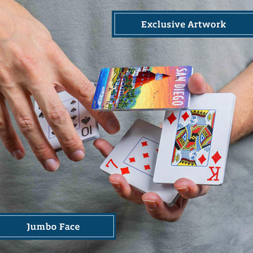 Boardwalk Puzzles Premium Featherlight Unique Playing Cards, Fun Themed Deck for Home and Travel | San Diego