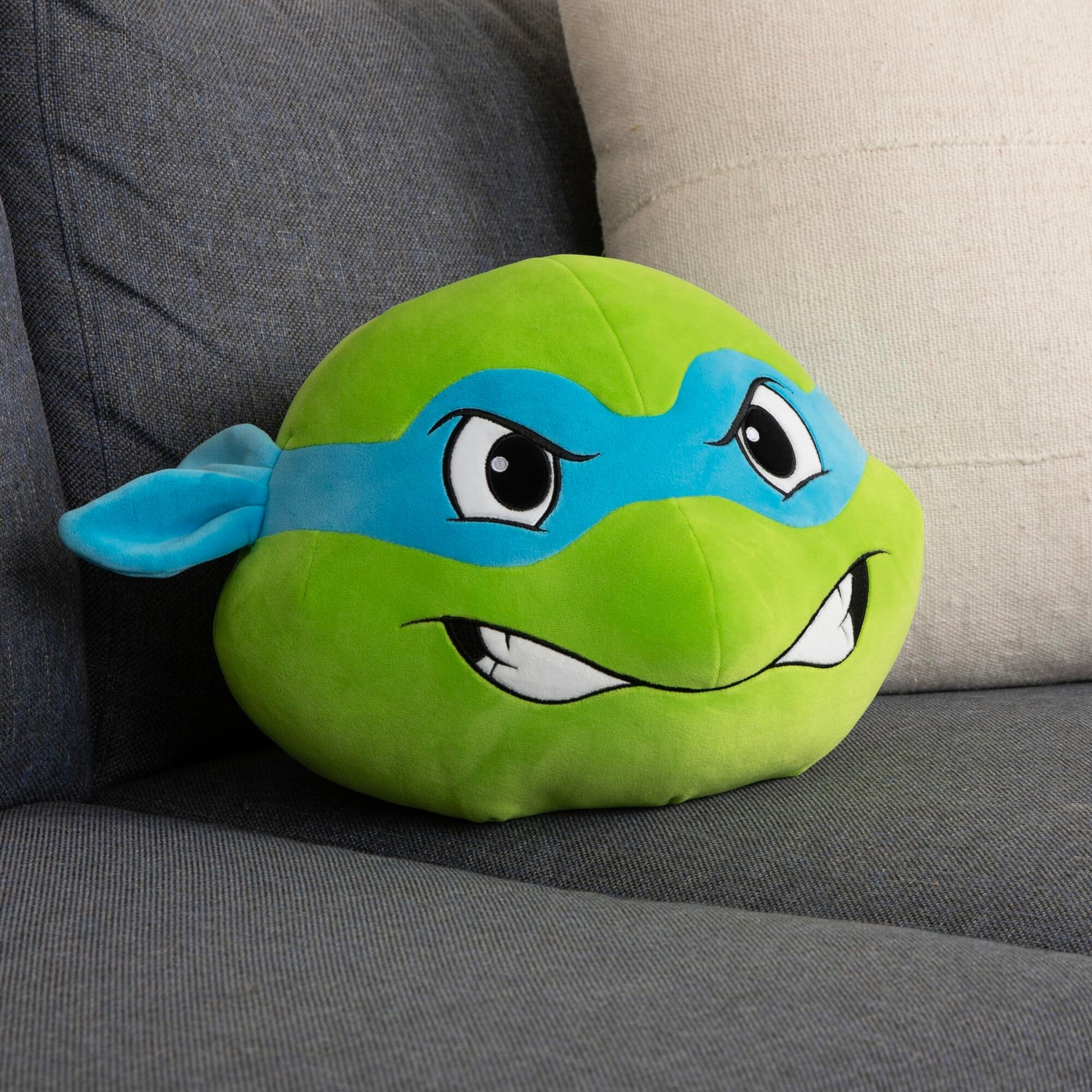 Club Mocchi Mocchi- Teenage Mutant Ninja Turtles Plush - Leonardo Head Plushie - Squishy TMNT Toys - Plush Collectible TMNT Figures - Soft Plush Toys