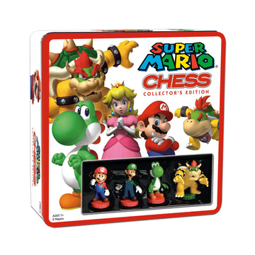 Super Mario Chess Set, 32 Custom Sculpt Game Pieces Including Iconic Characters: Mario, Luigi, Peach, Toad, Bowser, Super Mario Themed Chess Game