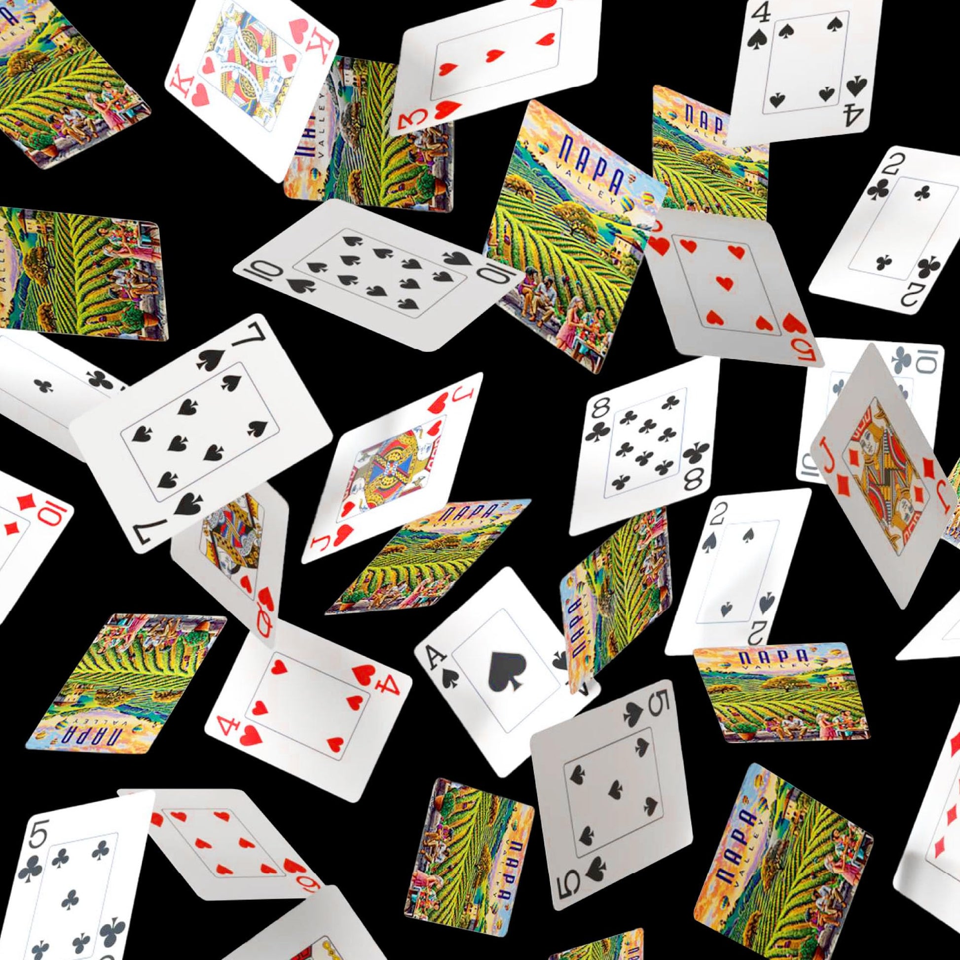 Boardwalk Puzzles Premium Featherlight Unique Playing Cards, Fun Themed Deck for Home and Travel | Napa Valley