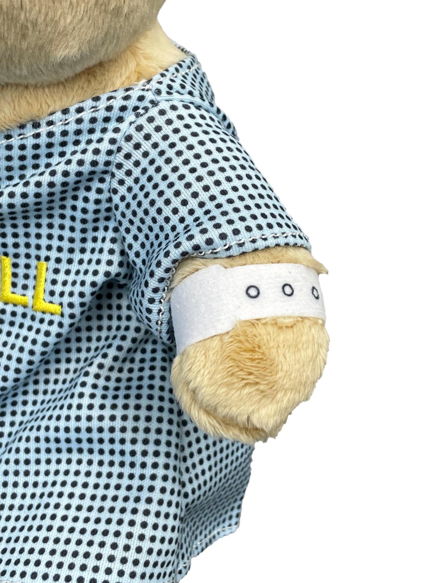 Ribble 9" Get Well Soon Bear with Hospital Gown and Wrist Tag - 9 Inches - Perfect for Comfort and Love