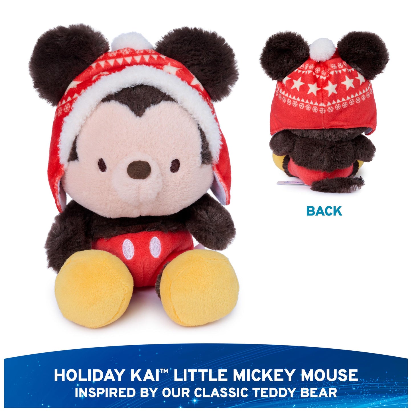 GUND Disney Mickey Mouse Kai Bear Plush with Winter Outfit for Ages 1+