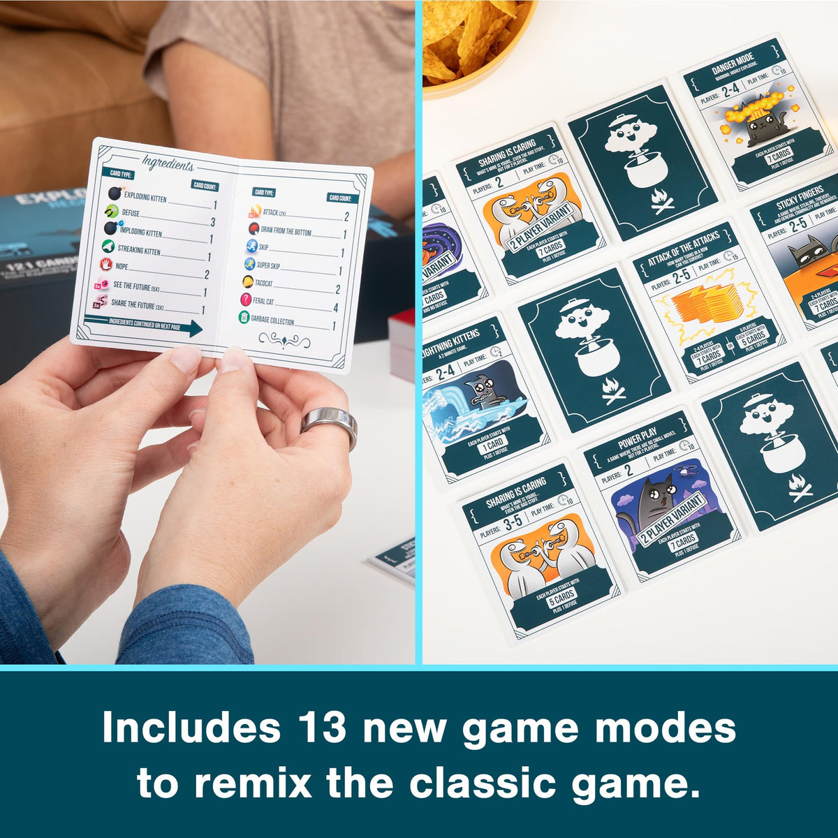 Exploding Kittens Recipes for Disaster, 2-5 Players, Ages 7+