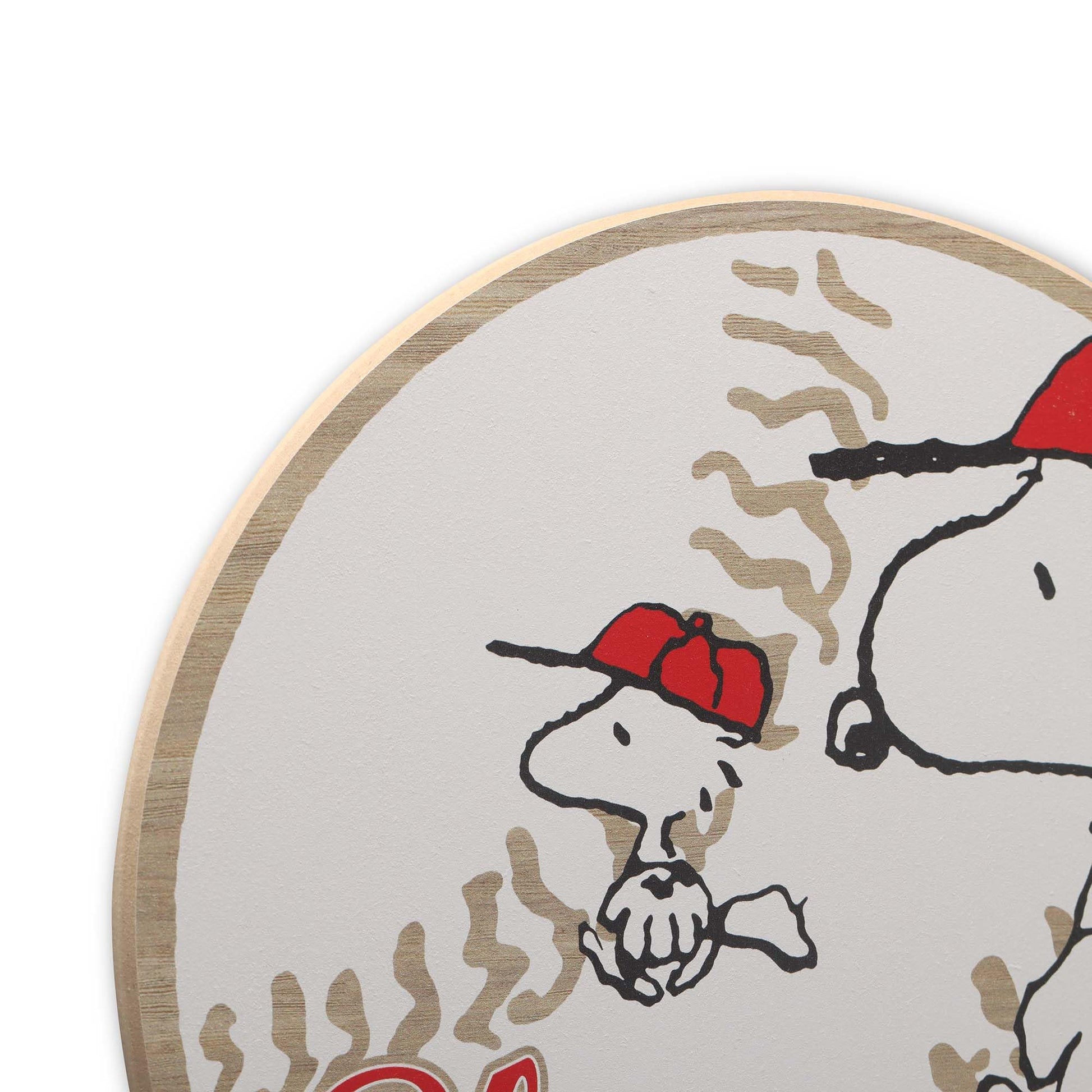 Peanuts Snoopy and Woodstock Play Ball Baseball Wood Wall Decor