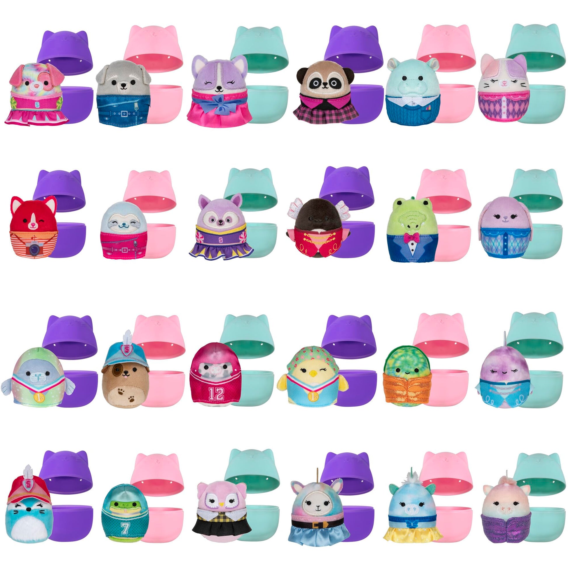 Squishmallows Squishville Series 10 Mini Mystery Plush Blind Capsule (5 Pack) Official Jazwares Collectible Stuffed Animal Toy - Soft Squishy Surprise