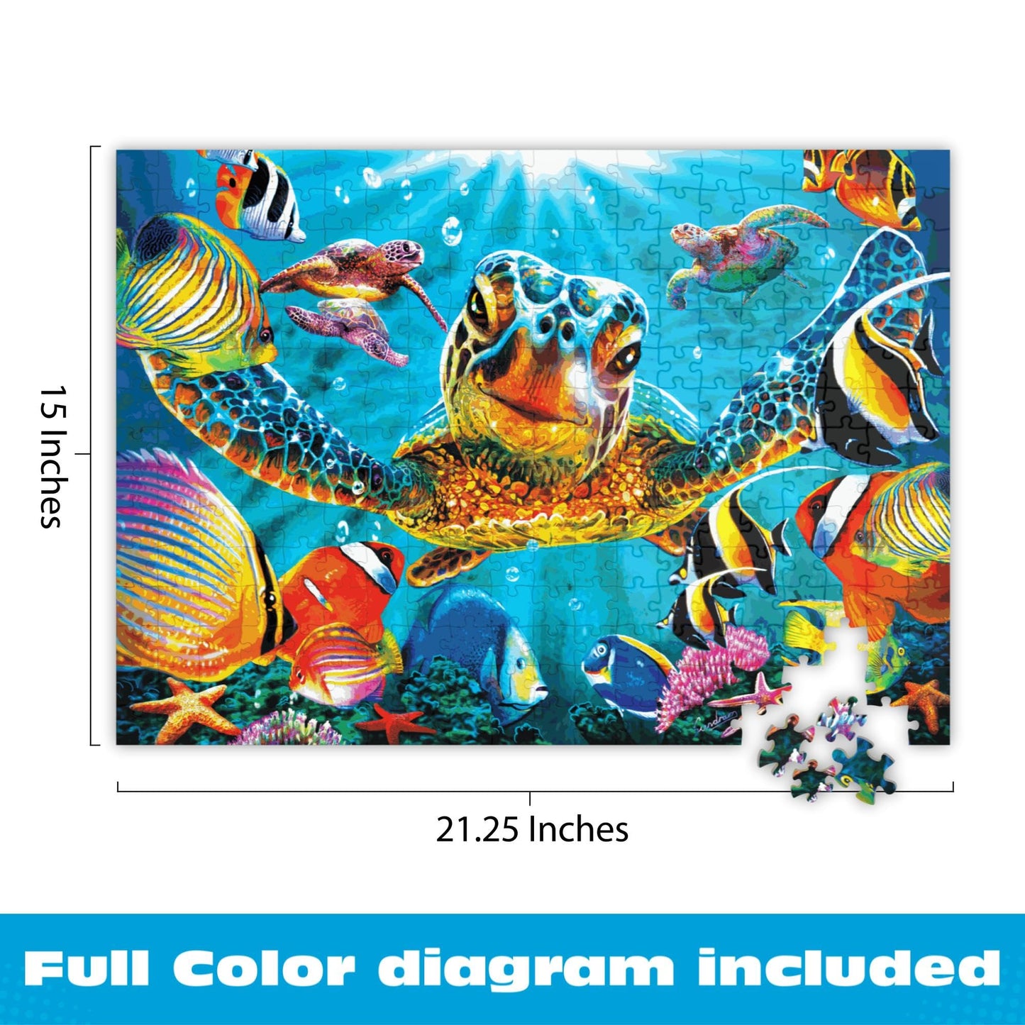 Buffalo Games - Tiny Bubbles Ocean - 300 Large Piece Puzzle for Adults