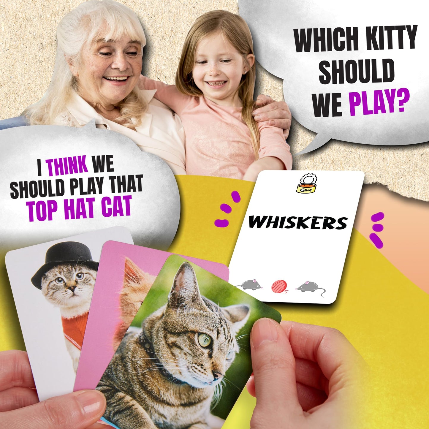 Name that Kitty - Fun Cat Game for Kids That's Great for Family Game Night | 100 Card Cat Themed Toy for Girls and Boys | Easy to Play