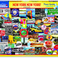 White Mountain 1000 Piece Jigsaw Puzzle NYC Big Apple Collage Puzzles with Large Pieces Gift for Adults and Family 24"x30" - New York New York