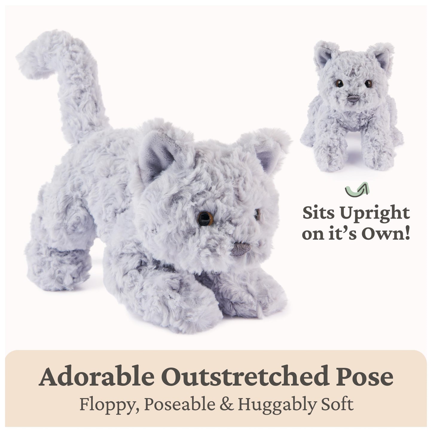 GUND Bootsie English Blue 9-Inch Kitten Stuffed Animal for Ages 1+