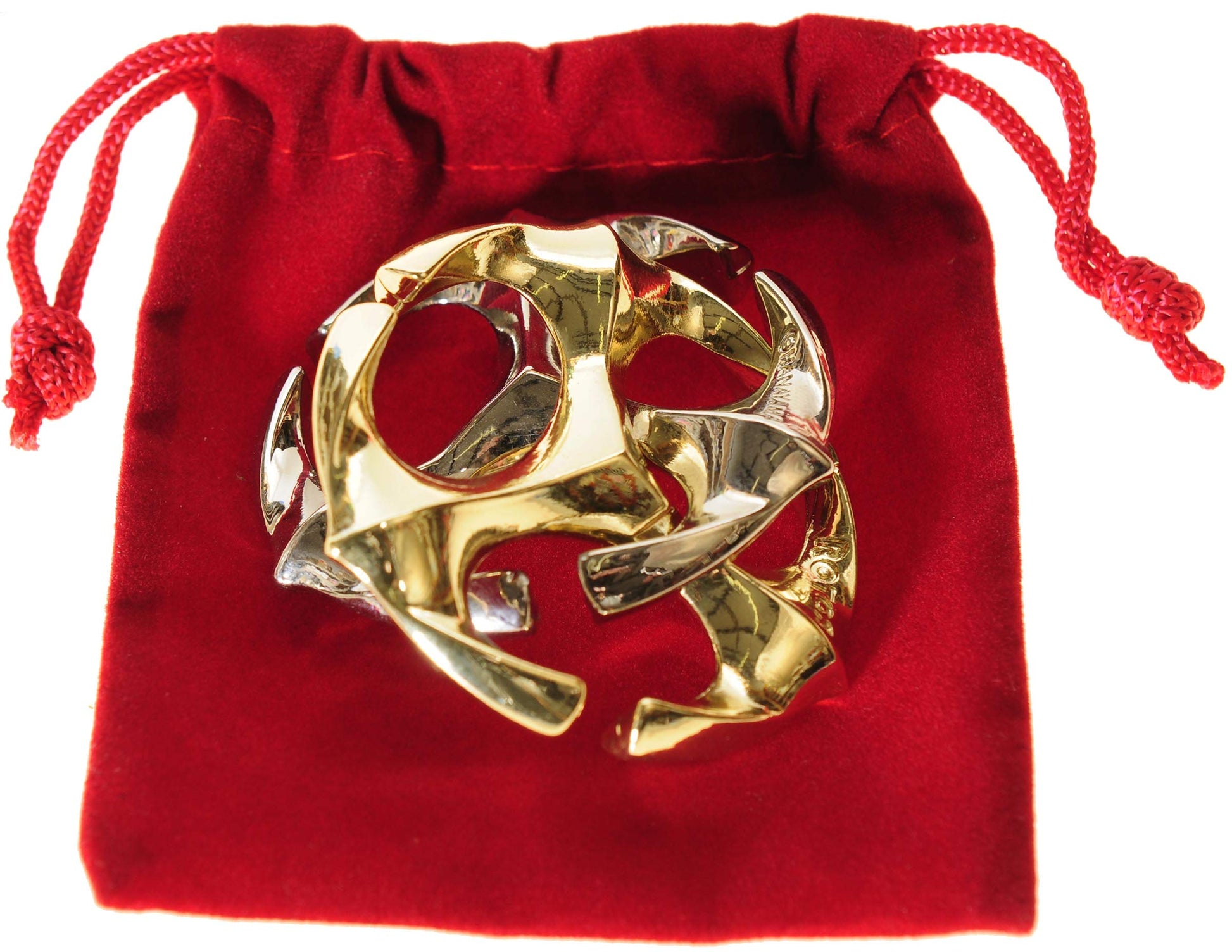 Rotor Hanayama Puzzle, New 2020 Release, Level 6 Difficulty, RED Velveteen Pouch