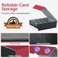ENTUMO 4-Row?3200+? Trading Card Storage Box, Card Organizer Holder with 24 Dividers, Case Fit for MTG TCG Magic Commander Deck Playing Cards, Deck