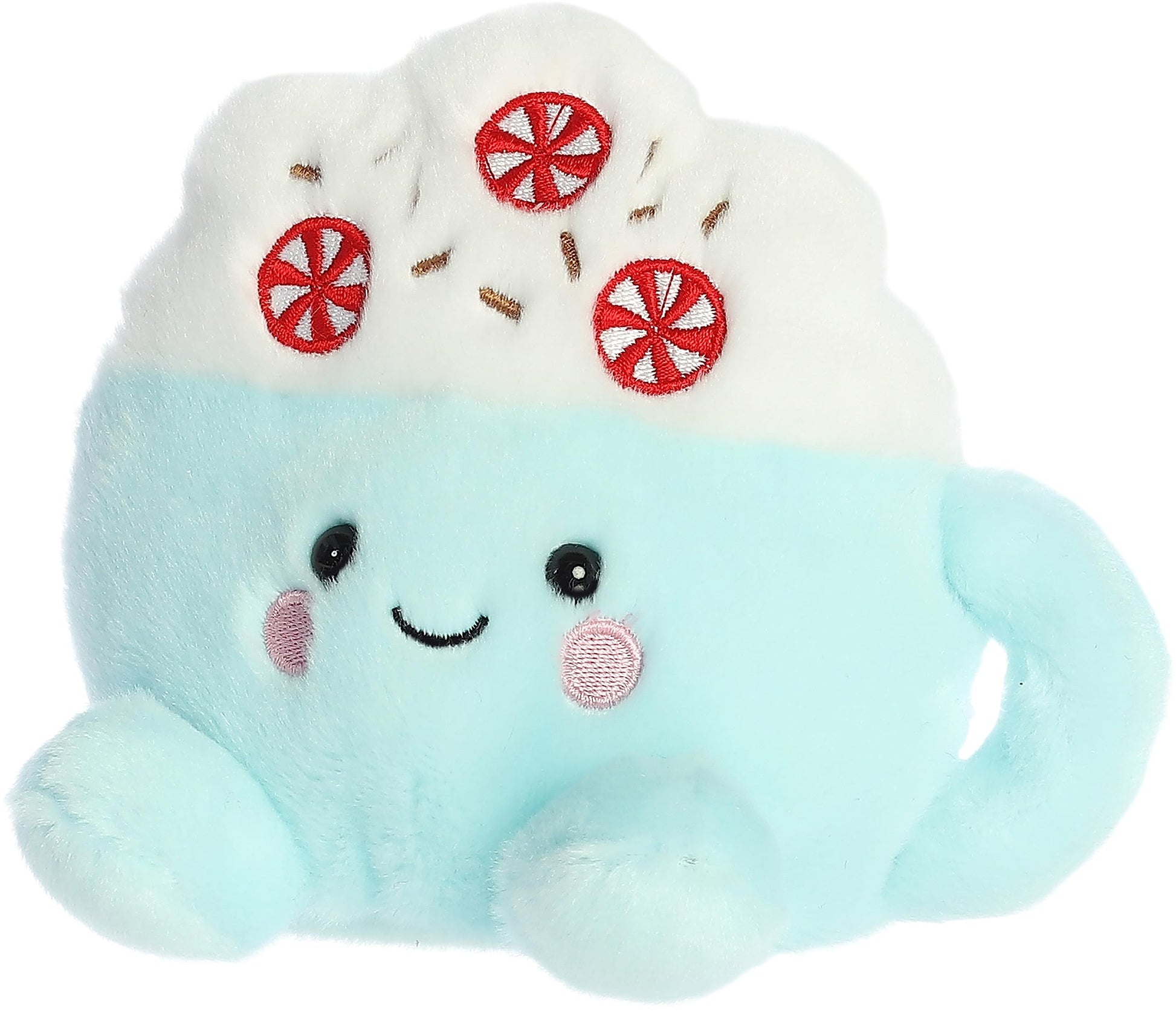 Aurora Adorable Palm Pals Piper Peppermint Latte Stuffed Animal - Pocket-Sized Fun - On-The-Go Play - Blue 5 Inches
