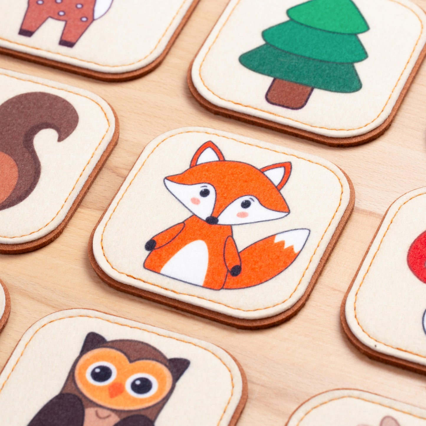 Felt Matching Game for Ages 2-4 - Soft and Safe for Ages 1+ - Montessori Memory Game - Sensory Flash Cards - Best Educational Gift for Ages 1-3