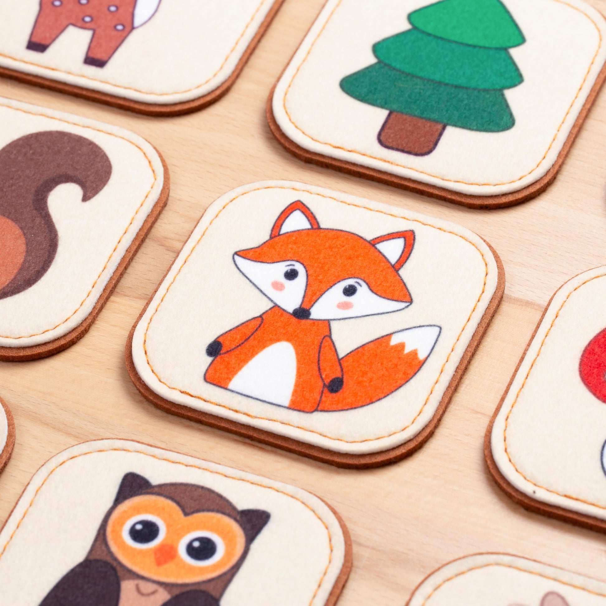Felt Matching Game for Ages 2-4 - Soft and Safe for Ages 1+ - Montessori Memory Game - Sensory Flash Cards - Best Educational Gift for Ages 1-3