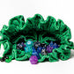 FanRoll Dragon StormTM Velvet Compartment Dice Bag: Green Dragon Scales