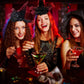 WILLBOND 4 Pcs Halloween Black Witch Hats and Lace Gloves Set, Halloween Costume Accessories, for Dress up Party Supplies