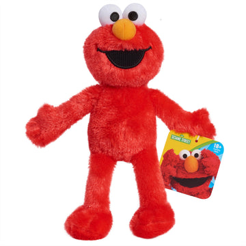 Sesame Street Friends 8-inch Elmo Sustainable Plush Stuffed Animal, Kids Toys for Ages 18 Month by Just Play
