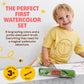Honeysticks Non-Toxic Watercolor Paint Set for Kids and Toddlers - 8 Vibrant and Long Lasting Colors with Brush - Natural and Food Grade Ingredients