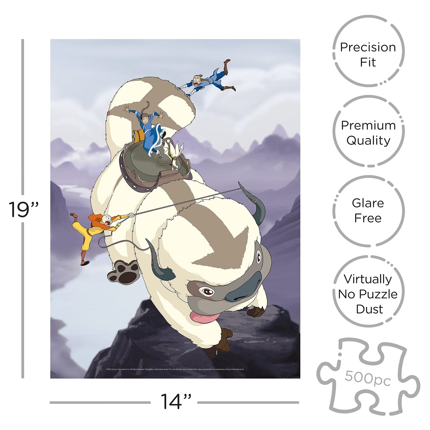 AQUARIUS Avatar The Last Airbender Appa & Gang 500 Piece Jigsaw Puzzle