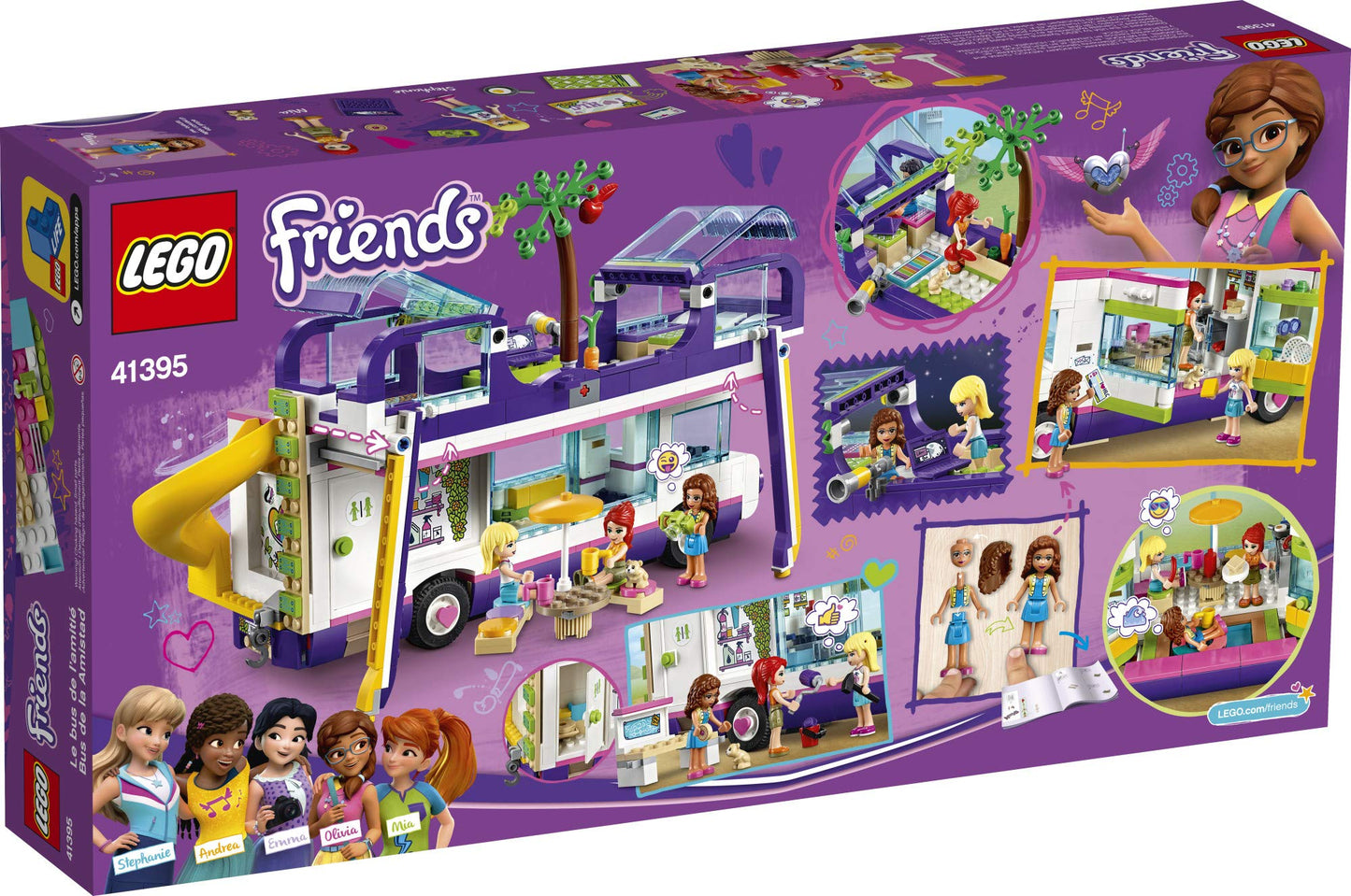 LEGO Friends Friendship Bus 41395 Heartlake City Toy Playset Building Kit Promotes Hours of Creative Play, New 2020 (778 Pieces)