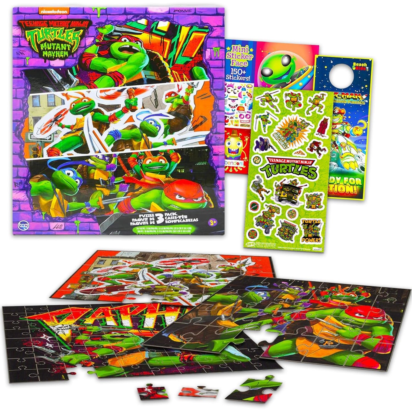 Teenage Mutant Ninja Turtles Jigsaw Puzzles for Kids, Ages 4-8 Bundle