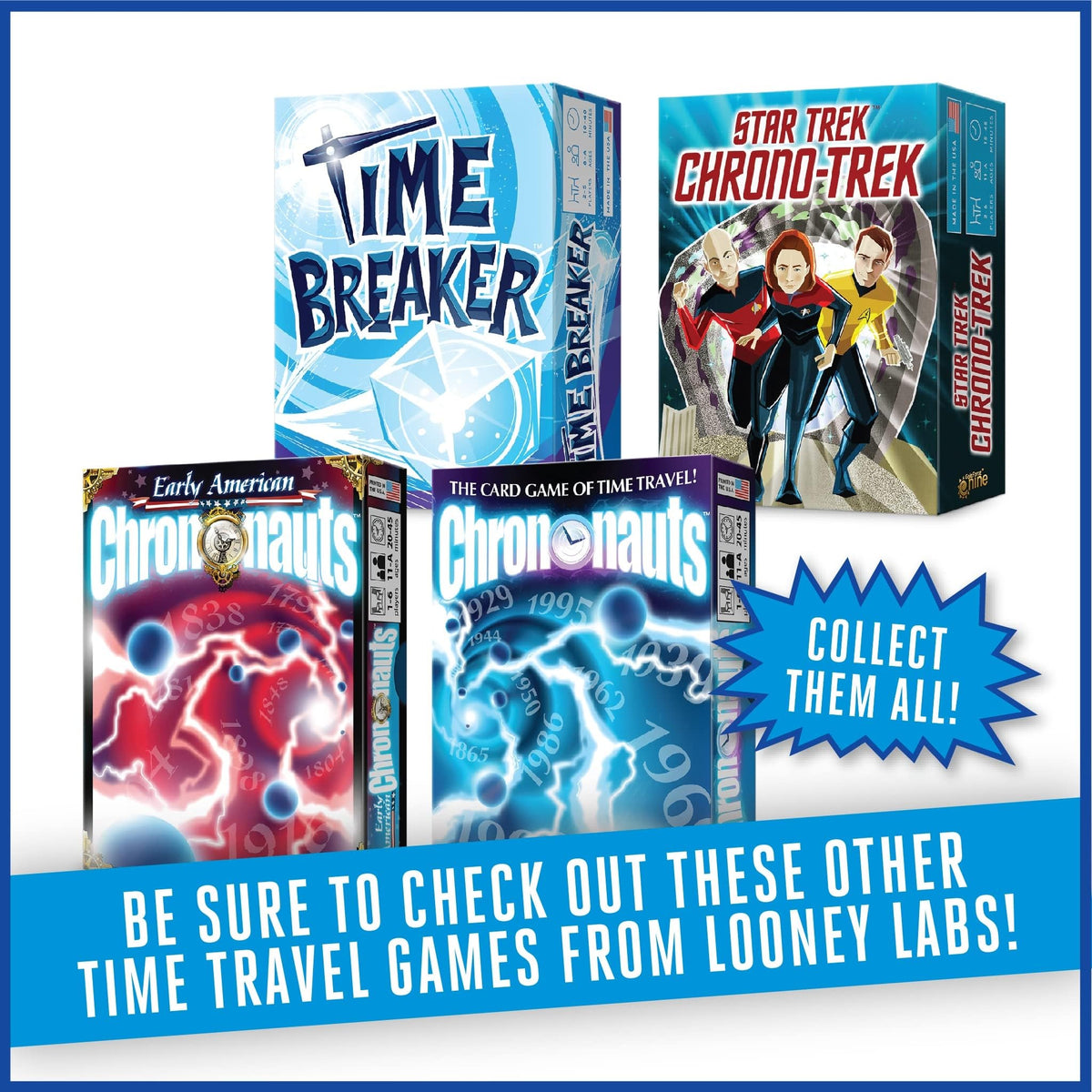 Looney Labs Time Breaker Game - Thrilling Time-Travel Adventure