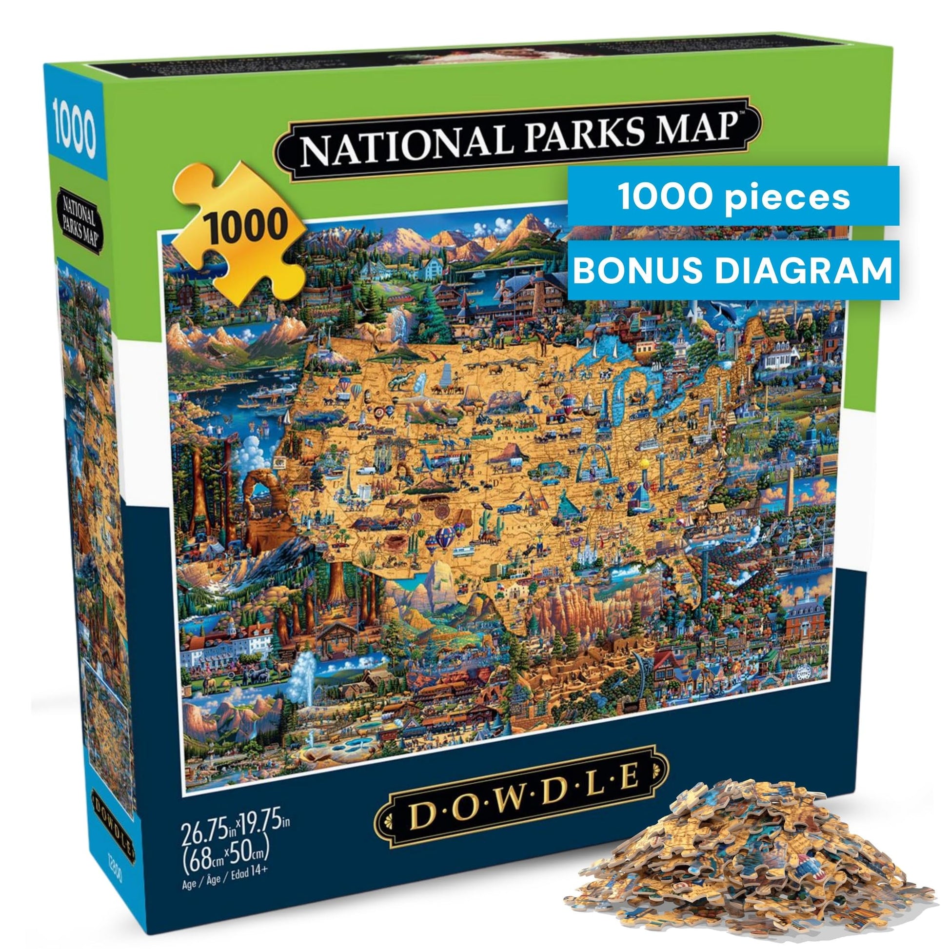 Buffalo Games - Eric Dowdle National Parks Map - 1000 Piece Puzzle
