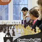 WE Games Best Value Tournament Chess Set - Includes 34 Chessmen, Roll Up Black Vinyl Chess Board, Storage Bag for Pieces, Instructions and Equalizer