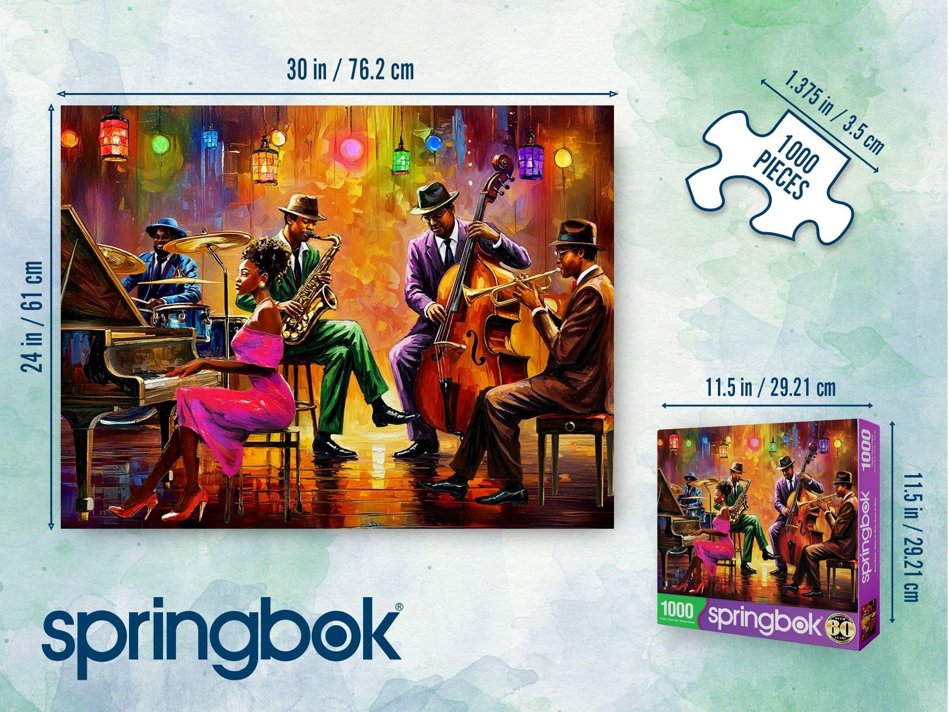 Springbok Neon Notes 1000 Piece Jigsaw Puzzle for Adults