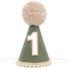 Agvgaza Wild One Birthday Hat - Wild Woodland First Birthday Decorations, Deep Green Hat, Safari Jungle Crown Photo Props Cake Smash for Baby Boys